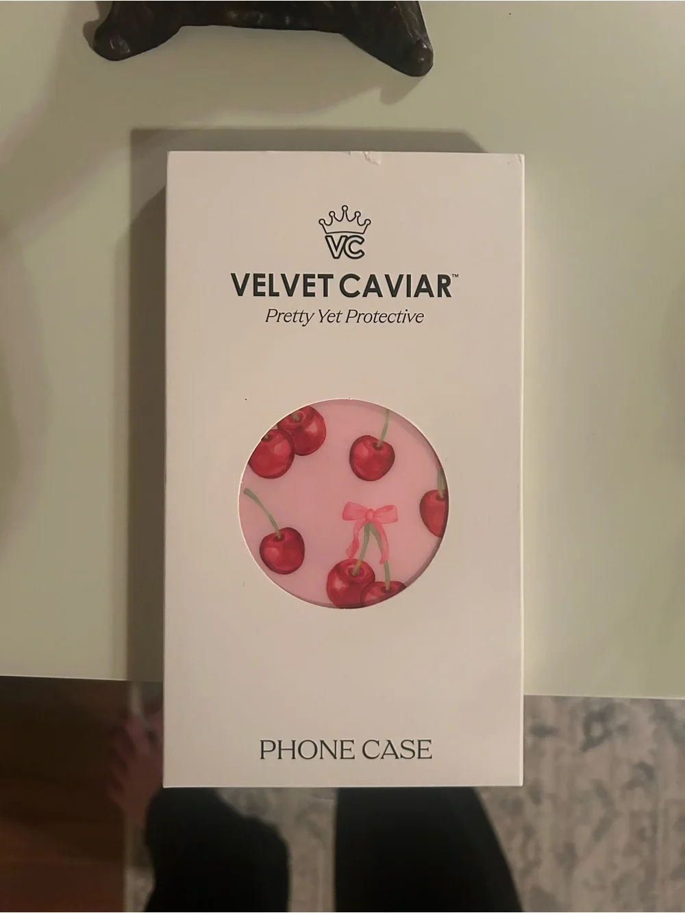 Velvet Caviar Pink Cherry Bow iPhone Case